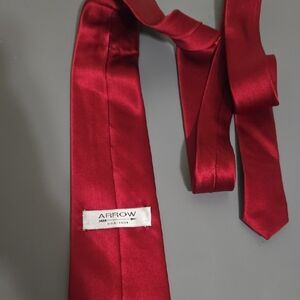 Arrow Rich Red Silk Tie